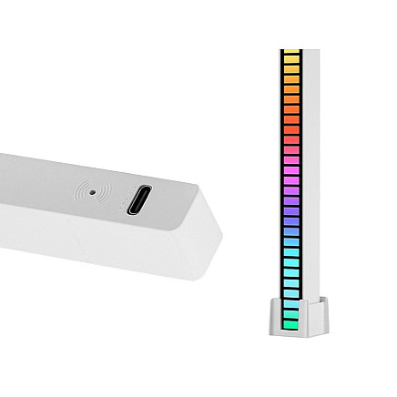 Usb led sound response multicolour neon strip rgb led blinking battery