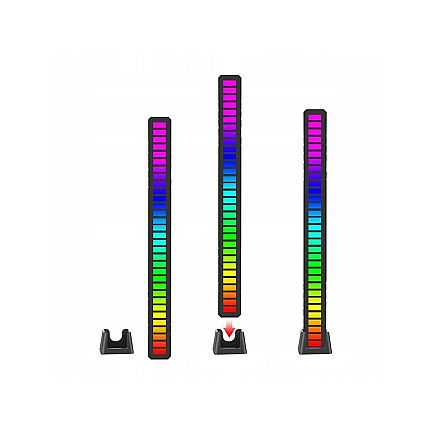 Usb led sound response multicolour neon strip rgb led blinking battery