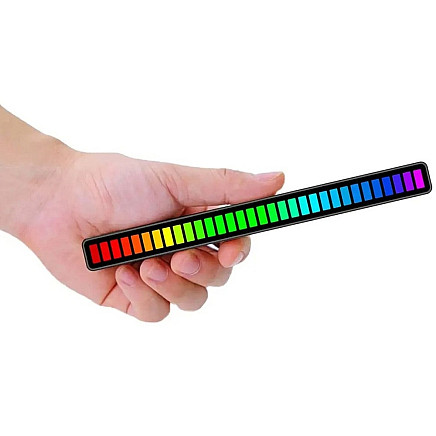 Usb led sound response multicolour neon strip rgb led blinking battery