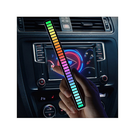 Usb led sound response multicolour neon strip rgb led blinking battery