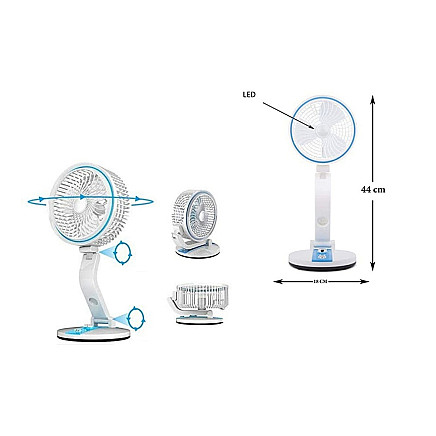 Folding fan wireless desk lamp standing desk fan