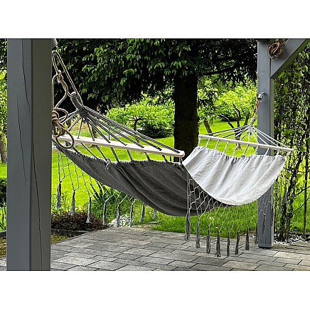 Garden hammock hanging swing rocker xl large cover with ropes headband