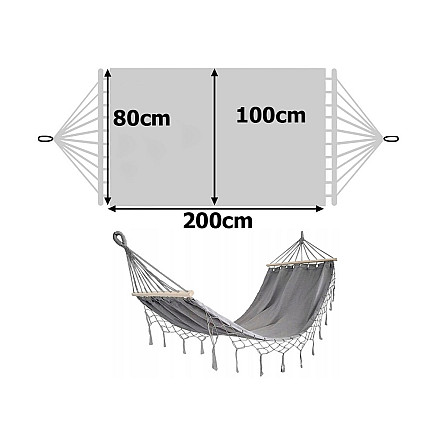 Garden hammock hanging swing rocker xl large cover with ropes headband