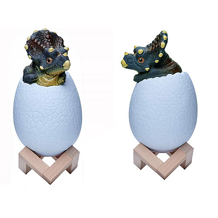 Dinosaur night light triceratops egg rgb led glowing egg for kids