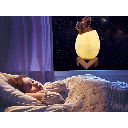 Dinosaur night light triceratops egg rgb led glowing egg for kids