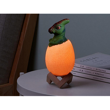 Dinosaur night light triceratops egg rgb led glowing egg for kids