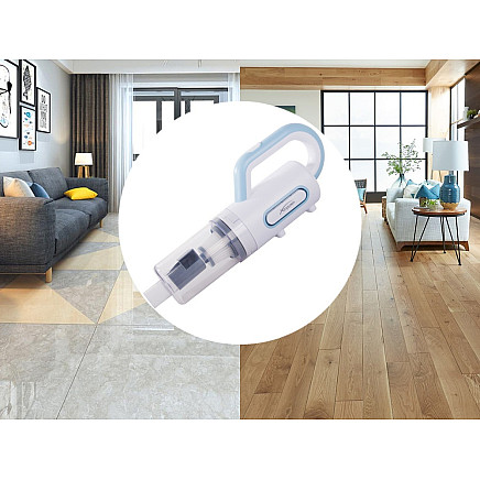 Rokas vertikālais putekļsūcējs 800W ar 6 uzgaļiem, bez maisiņa, vada filtrs