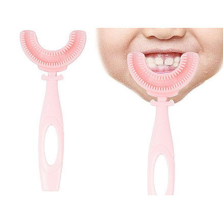 Silicone manual toothbrush for children letter u 360