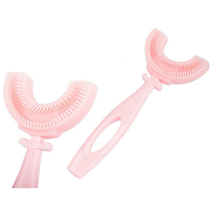 Silicone manual toothbrush for children letter u 360