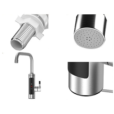 Electric instantaneous water heater tap lcd kitchen faucet 3000w