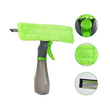 Window cleaner 3in1 window cleaner mirrors squeegee washer microfibre