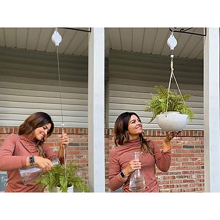 Pot hanger plant hook extendable adjustable handle