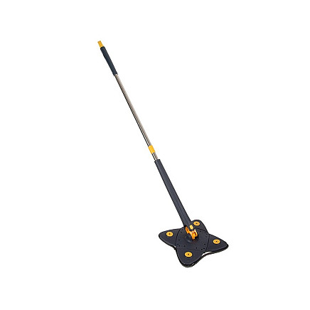 Rotary flat mop for floor cleaning with wringer hygienic
