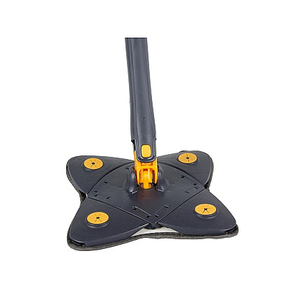 Rotary flat mop for floor cleaning with wringer hygienic