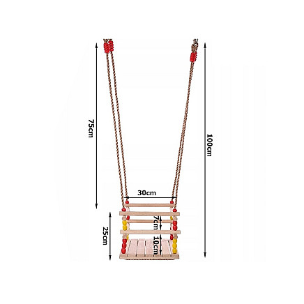 Childrens garden swing armchair rocking chair wooden railing for garden home