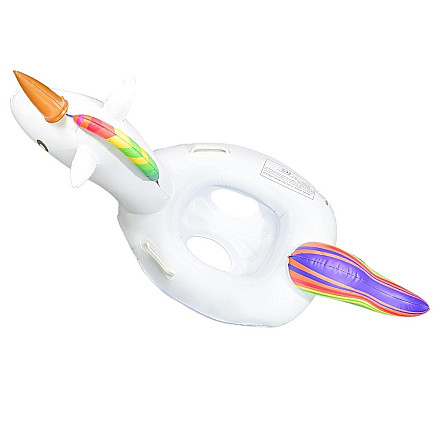 Baby unicorn inflatable wheel for swimming in pool water