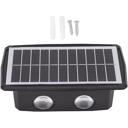 Solar led façade lamp with dusk sensor wall-mounted wall lamp
