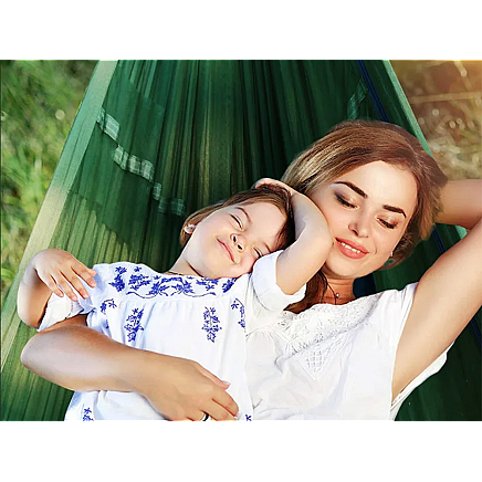 Hammock with mosquito net tourist camping hanging ropes bag lightweight cover