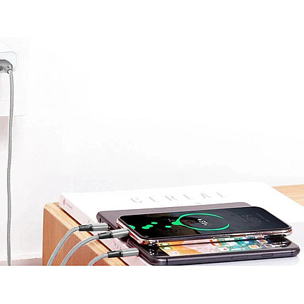 3in1 usb cable for phone lightning cable iphone micro usb type-c 1.2m