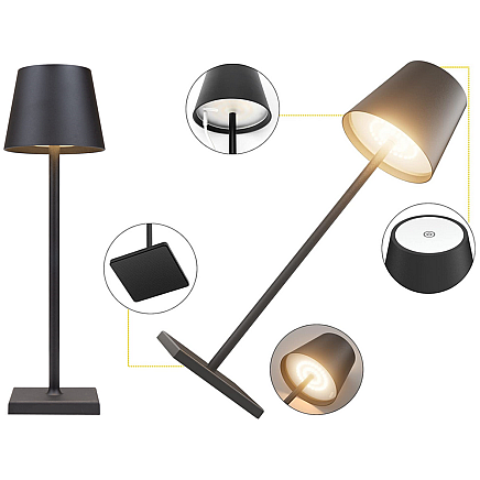 Table night light touch lamp 3 step high wireless usb