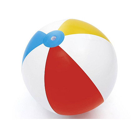 Multi-coloured inflatable childrens beach ball 30 cm for the pool