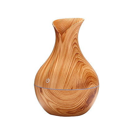 Gaisa Mitrinātājs, Aromterapijas Difuzors, RGB Apgaismojums, USB, Gaiši Brūna