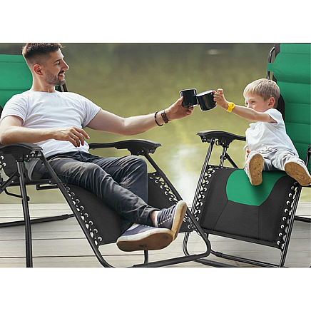 Garden beach lounger folding cushion gravity reinforced soft