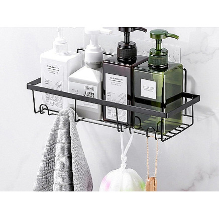Loft bathroom shower shelf hanging 4x hook