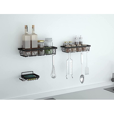 Loft bathroom shower shelf hanging 4x hook
