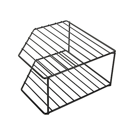 Kitchen corner standing metal shelf two-tier bathroom shelf