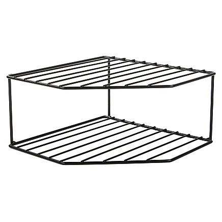 Kitchen corner standing metal shelf two-tier bathroom shelf