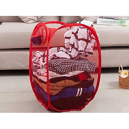 Folding laundry basket for toys large storage container handles