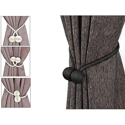 Decorative clips for curtains magnetically strong