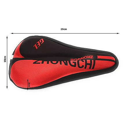 Mīksts Velosipēda Sēdekļa Silikona Pārvalks Pārklājs Ar Profilētu Vāku, Sarkans