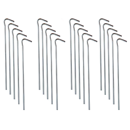 Tent piles holidays anchor pins steel 18cm 20pcs hook & loop pegs