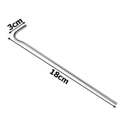 Tent piles holidays anchor pins steel 18cm 20pcs hook & loop pegs