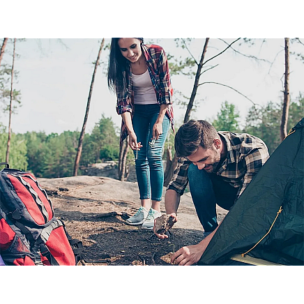 Tent piles holidays anchor pins steel 18cm 20pcs hook & loop pegs