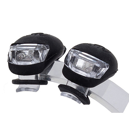 Priekšējās ūdensizturīgās 2 LED silikona velosipēda gaismas, 2 gab