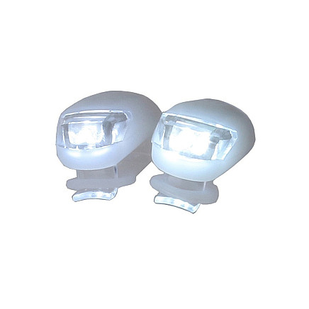 Bike light 2 led front light 2pcs silicone water resistant