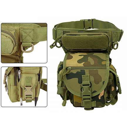 Hip pouch leg bag military tactical capacious military kidney