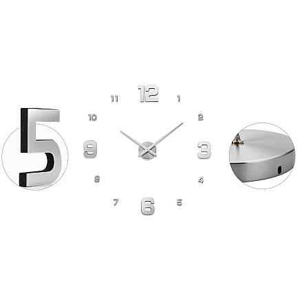 WALL CLOCK 27 SILVER (50) GAB_A