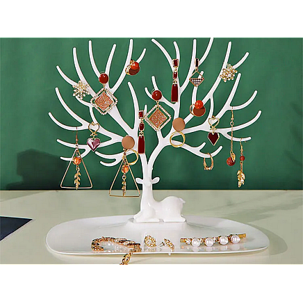 Rotaslietu statīvs organizators Brieža koks, balts