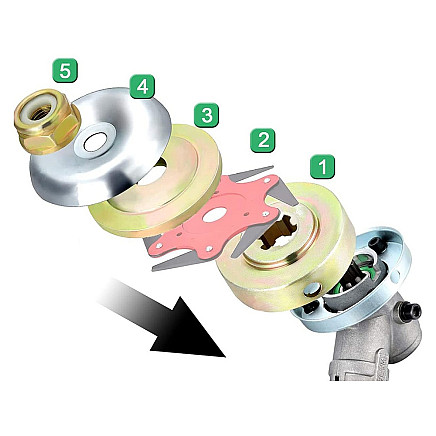 PADS FOR MOUNTING THE DISC (200)