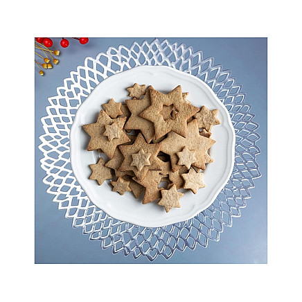 LACE TABLE MAT SILVER (180) GAB_A