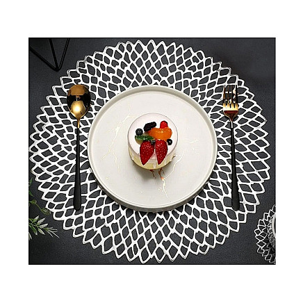 LACE TABLE MAT SILVER (180) GAB_A