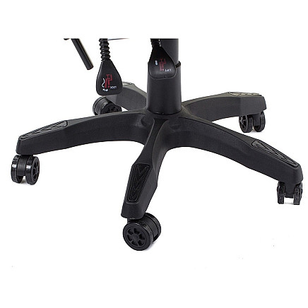 Grozāms spēļu krēsls ar izvelkamu kāju balstu, melns