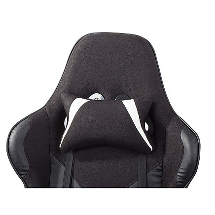 Grozāms spēļu krēsls ar izvelkamu kāju balstu, melns