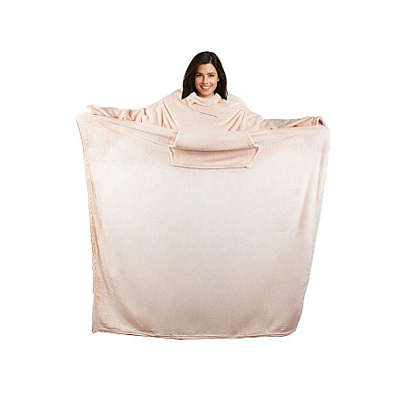 Fleece sleeved blanket warm blanket sweatshirt 140x200
