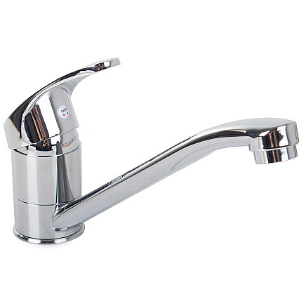 Kitchen mixer tap chrome long