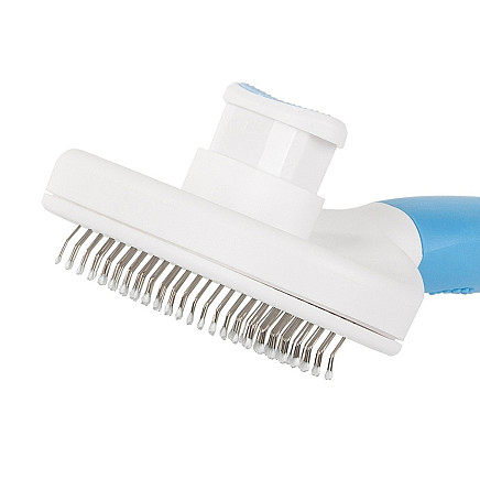 Self-cleaning hair brush for dogs cats